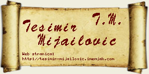 Tešimir Mijailović vizit kartica